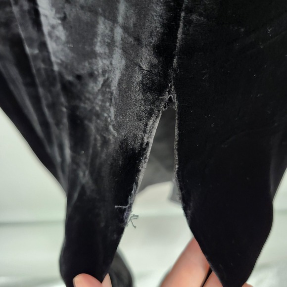 Brooks Brothers Black Velvet Maxi Dress Size 6 Glam NYE Evening Formal Holiday - Picture 5 of 7